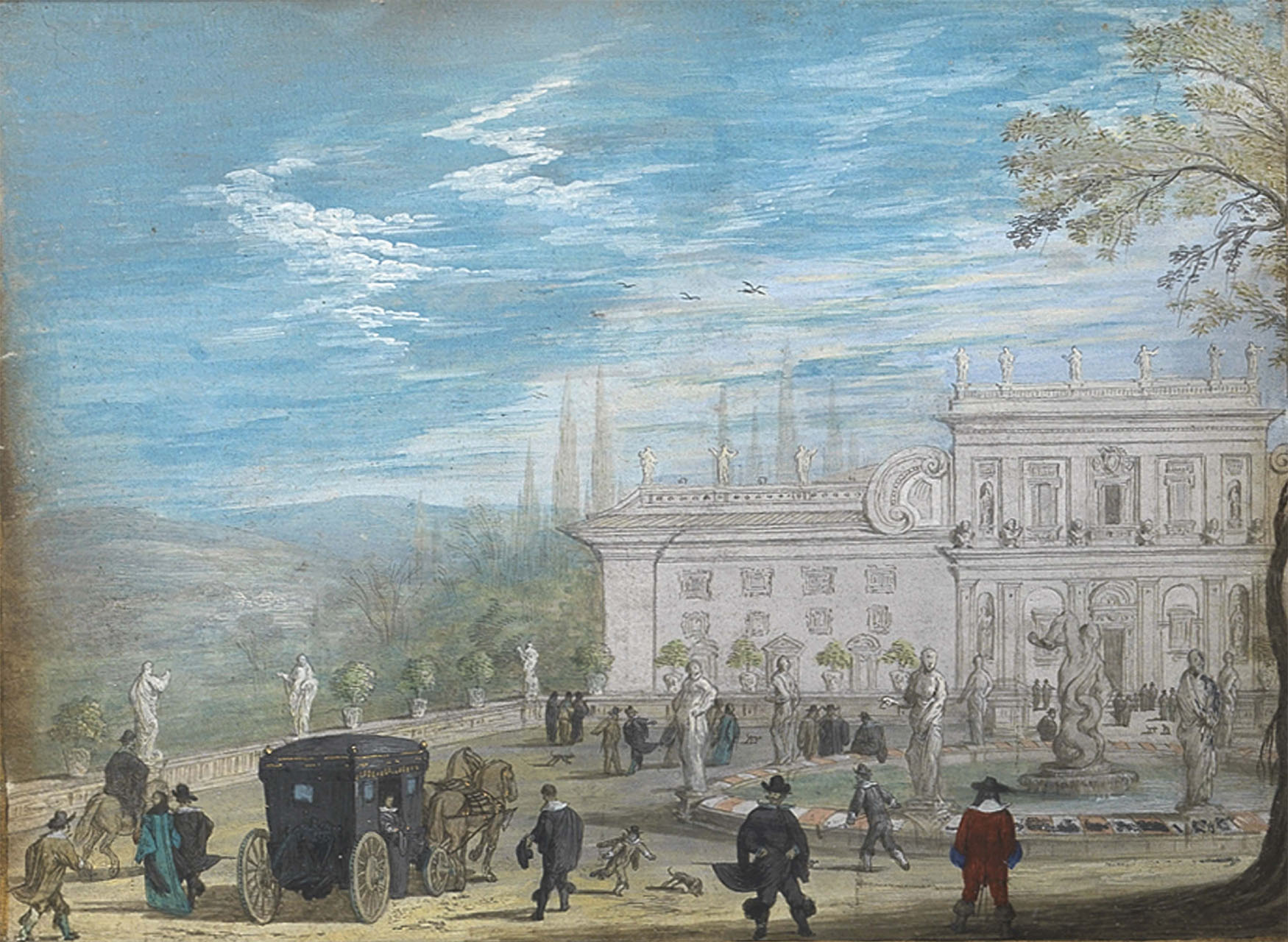 Johann Wilhelm Baur,La Villa Ludovisi (1620-1640, date indéterminée)